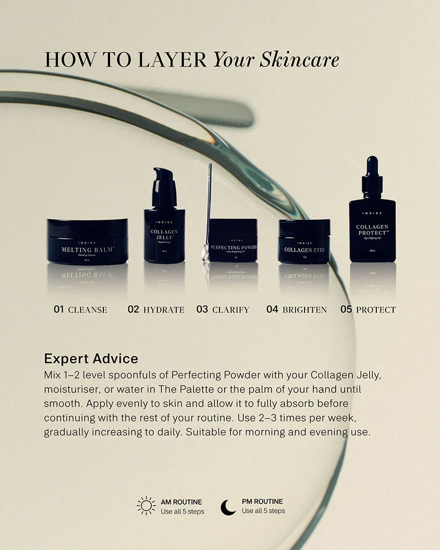 IMBIBE Collagen Protect facial oil dropper close-up