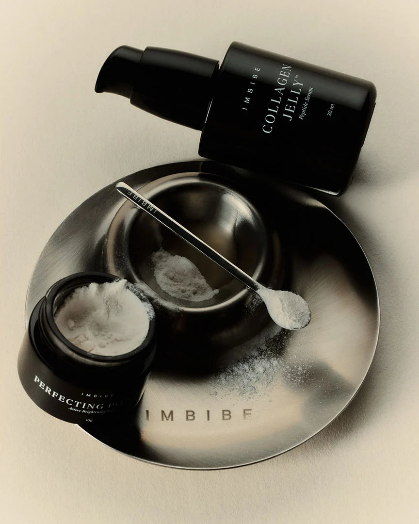 IMBIBE Perfecting Powder mixed into serum